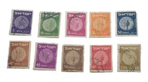 Comprar Timbres Postales Israel  Monedas Antiguas 10 Piezas Año 1949
