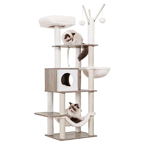 Hey-brother Árbol De Madera Para Gatos, Muebles Para Gatos D