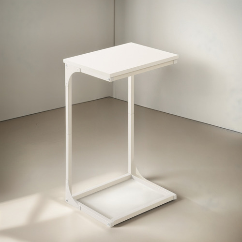 Vasagle Mesa Auxiliar Para Sala De Estar Color Blanco Crema