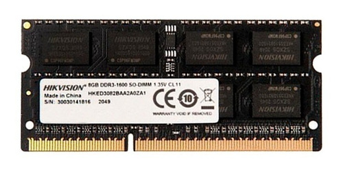 Imagen 1 de 3 de Memoria RAM color negro 8GB 1 Hikvision HKED3082BAA2A0ZA1