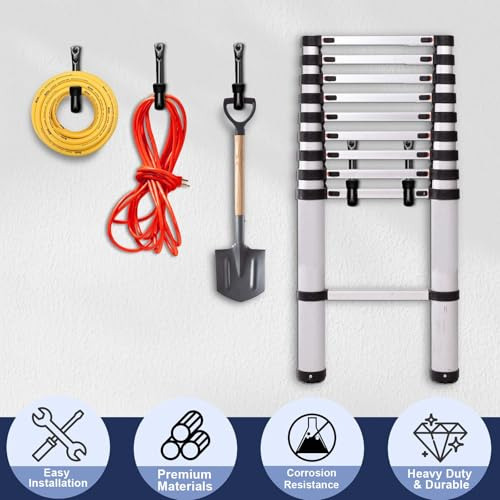 Dreecy 10 Pack Ganchos De Almacenamiento En Garaje Tipo J,