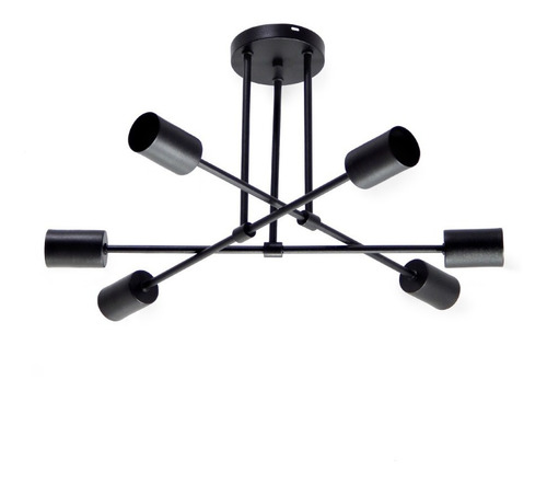 Imagen 4 de 10 de Plafon Araña Escandinavo Industrial Spa 6 Luces Led