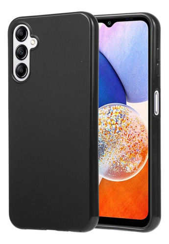 Funda Case Para Samsung A14 Jelly Pearl Negro Antishock