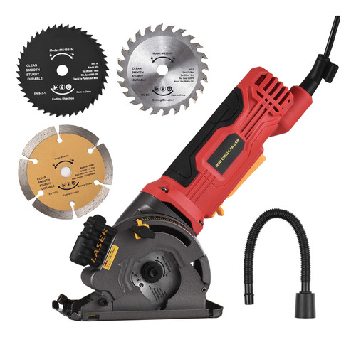 Minisierra Circular De 580 W, 4,8 A, 3700 Rpm, Con Cable, El