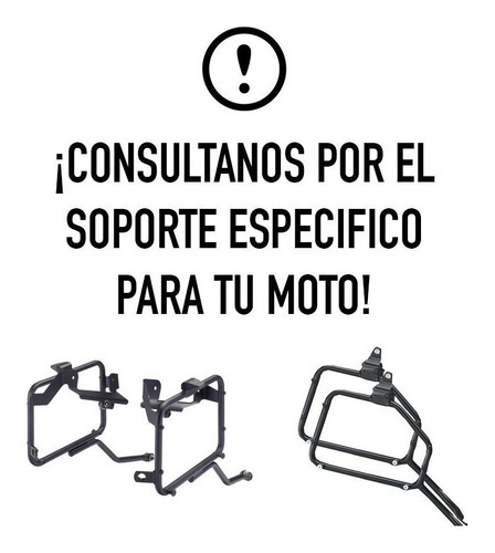 Par Baules Laterales Moto 33 Lts Garda Negro Kappa Italianos