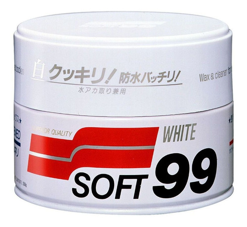Cera Carnaúba Para Carros Brancos - 350g Soft99 White Wax
