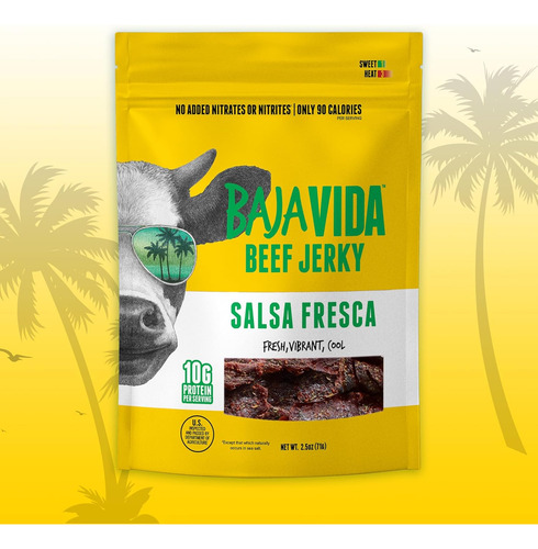 Baja Beef Baja Vida Salsa Fresca Beef Jerky - Paquetes De Bo