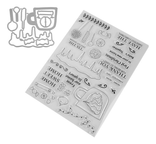 Juego De Moldes Para Cuchillos En Relieve Con Sello Transpar