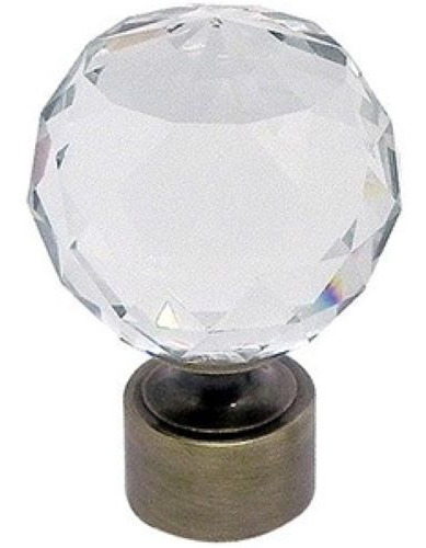 Ponteira Para Varao De Cortina Bola De Cristal Vettra 28mm