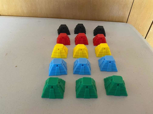 Pirámides 3d Set De 5 Colores Mezo