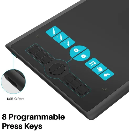 Tableta Gráfica Huion Inspiroy H610x Mac Windows Android