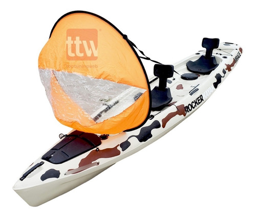 Imagen 3 de 11 de Vela Grande Kayak Sail 118 Cm Bolso Kayak Tabla Sup Inflable