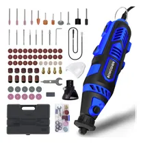 Comprar Mototool Mini Taladro Eléctrica BOWOSHEN Para Corte Lijado Pulido Grabado Esmerilado Pulidoras Profesionales Con 80 Accesorios Y Eje Flexible, Control de 6 Velocidad Variablees Flexible Multifuncional