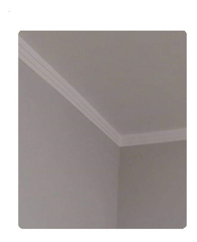 Imagem 5 de 10 de Moldura Rodateto Isopor C/ Massa 3 Degraus 15 Cm - 7 Mts