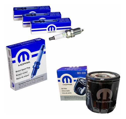 Kit Filtro De Aceite + Bujías Jeep Patriot 2.4 2014 Mopar