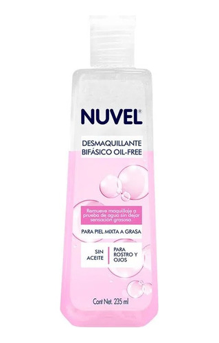 Nuvel Desmaquillante Bifasico Oil Free P/ Piel Mixta C/235ml