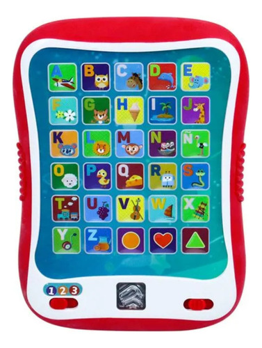 Tablet De Aprendizaje Didactica Infantil Con Luz Y Sonido Rojo