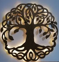 Comprar Cuadro Cipino Árbol De La Vida Celta, Luz Led De 60cm X 60cm