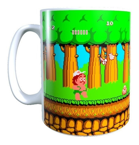 Taza Adventure Island Videojuego Clasico Retro