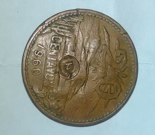 De Colección Moneda 20 Centavos 1960  Con Múltiples Errores.