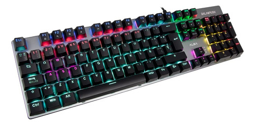 Teclado Mecánico Gamer Balam Rush Alba Luz Rgb Switch Azul C