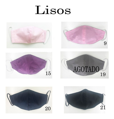 1 Barbijo En Tela Lavable Reusable Reversible