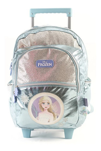 Mochila Carrito De Frozen Original Wabro Tamaño Grande 42cm 