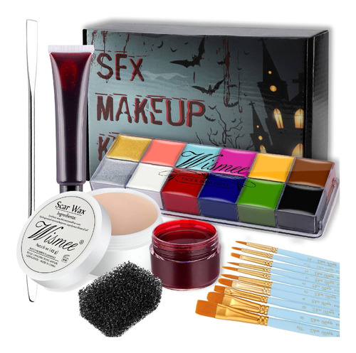 Kit Pintura Facial Sfx Efecto Especial Maquillaje