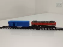 FERRORAMA TREM CLASSICO COM CONTROLE REMOTO SEM FIO MAQUINA LOCOMOTIVA  GRANDE COM VAGOES E 460CM DE