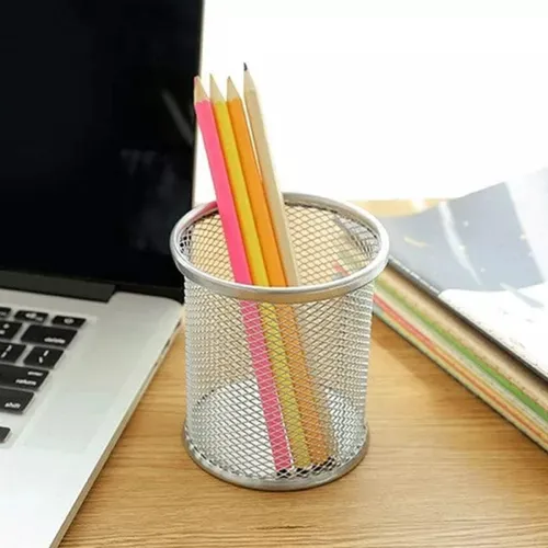 Porta Lapiz Rejilla Metalica Para Escritorio Organizador