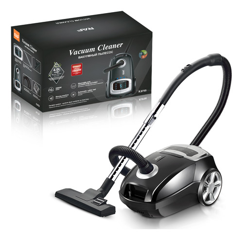 Aspiradora Succión Poderosa De 2800w Carrete Automatico