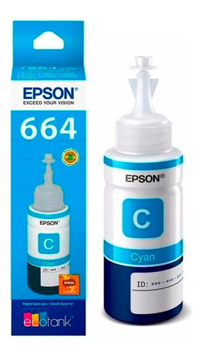 Tinta Epson Ecotank T6642 Color Cyan 70ml 6500 Páginas Nnet