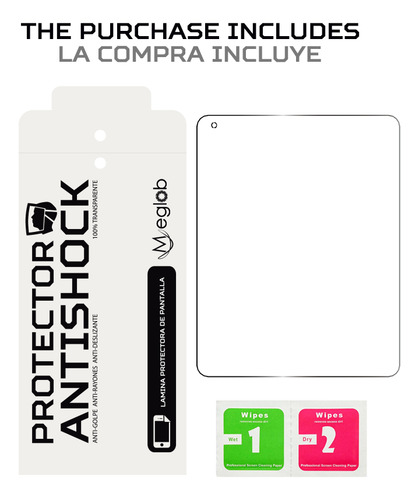 Protector Mica Pantalla Para Tablet Wolder Mitab Diamond