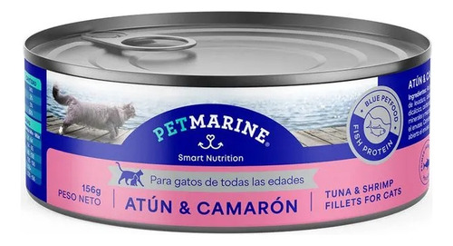Petmarine Alimento Humedo Gatos Atun Y Camaron 156g