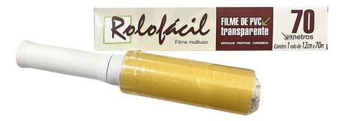 Kit De 10 Rolos Filme Pvc Multiuso Transparente 70 Metros