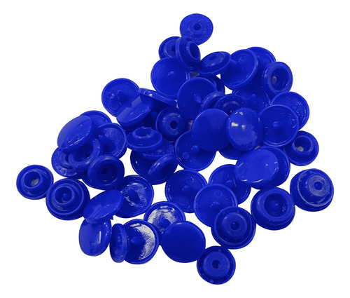 Botões De Pressão Plastico Tic Tac Coloridos 12mm 50 Botões Cor Botão Plastico Azul