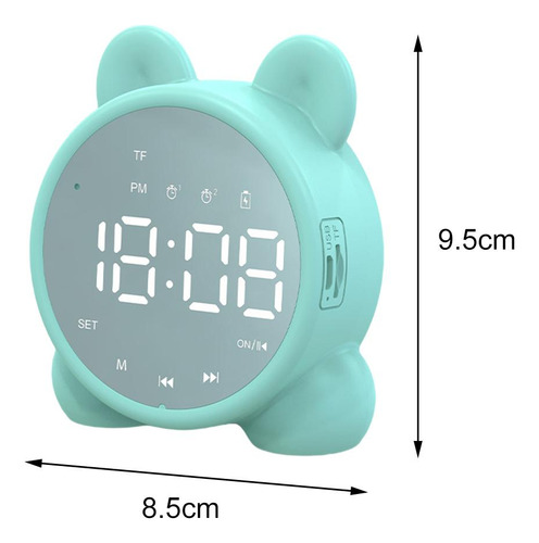 Reloj Despertador Con Altavoz Bluetooth Inteligente Verde