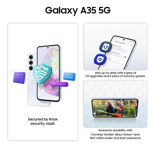 Smartphone Samsung Galaxy A35 5g A356e 128gb Awesome Ice Blu