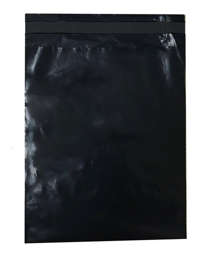 Imagen 1 de 4 de 100 Sobres Bolsas Ecommerce Negro Nº 2 - 30x45 Con Adhesivo