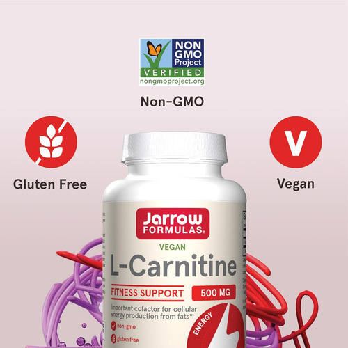 Jarrow Formulas L-carnitina 500 500 Mg 100 Cápsulas Sabor Sin Sabor