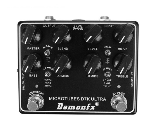 Pedal de efecto Demon Fx Microtubes D7K Ultra  negro