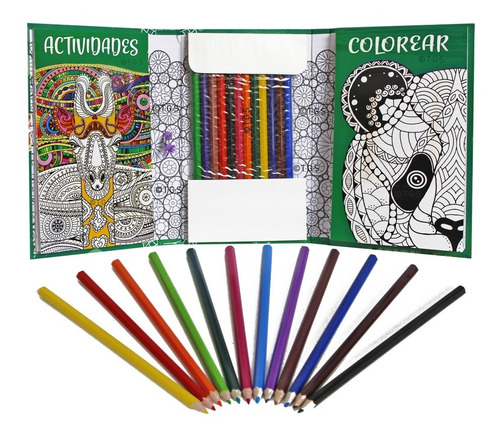 Arte Zen, Kit Mandalas Para Colorear, Incluye 12 Colores