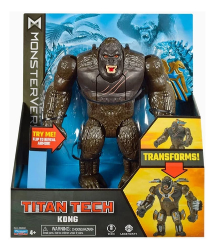 Monsterverse Figura Kong Titan Tech Transforma Kong Blindado