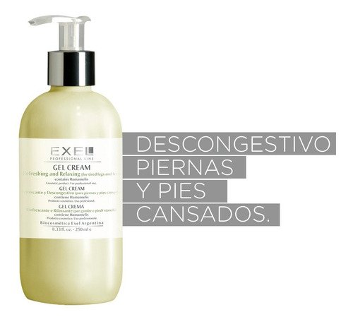 Gel Crema Relaxing Refreshing Piernas Y Pies Exel 250 Ml