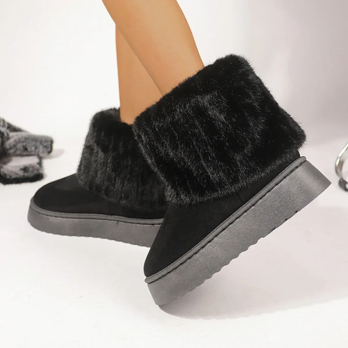 Botas De Nieve De Felpa De Invierno Para Mujer, Calzado Casu