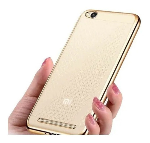 Protector Funda Tpu Borde Color Platinado Xiaomi Redmi 4a