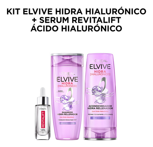 Kit Elvive Hidra Hialurónico + Serum Ácido Hialurónico