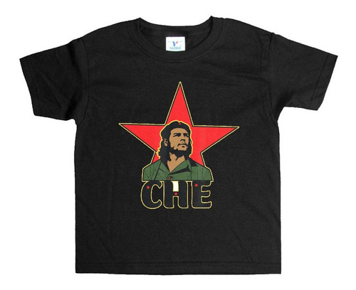 Remera Negra Niños Che Guevara R9