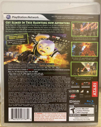 Ghostbusters The Video Game Ps3 Completo Perfeito Estado (Usado)