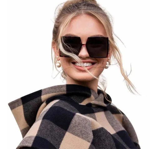 Lentes De Sol Para Mujer Gafas Mujer Cuadrado Grande Clasico